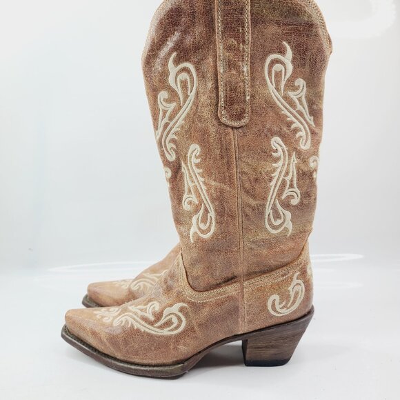 Corral Women's Brown R1974 Honey Cortez Embroidered Cowboy Western Boot Size 8.5 - Picture 2 of 8